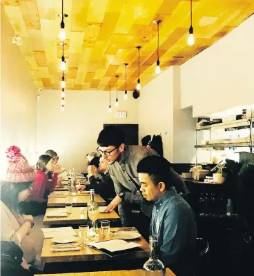  ?? — PHOTOS: MIA STAINSBY ?? The dining room at Dachi on East Hastings.