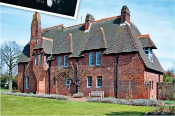  ?? ?? MUSE: Portrait by Rossetti of Jane Morris, top left. Inset: Her husband William. Top right: Rossetti’s Proserpine (1874). Above: The Red House, and blue plaque, above left