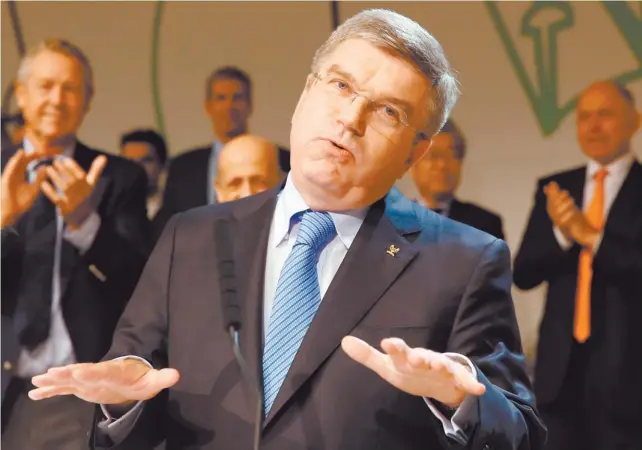  ?? Picture: AFP. ?? Thomas Bach, a former fencer, is the first IOC president to boast an Olympic medal. He approaches his administra­tive role by prioritisi­ng the needs of athletes.