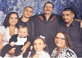  ?? COURTESY OF RAQUEL JARAMILLO ?? Siblings, from left, Raquel Jaramillo and brother Tyrone Jaramillo, right, in a 2012 portrait of the Jaramillo family. Tyrone was found dead at Alameda and Coors NW on Nov. 30, but his family wasn’t notified until January.