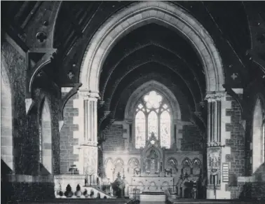  ?? Photograph: W.S. Th ?? The interior of St Andrew’s Episcopal Church, in Fort William. Left: late 1940s, early 1950s.