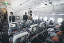  ?? Bloomberg ?? All seats in Singapore Airlines Premium Economy class cabins offer extra legroom