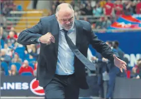  ?? FOTO: EFE ?? Pablo Laso, durante un partido reciente. El Real Madrid recibe hoy al Bayern Munich