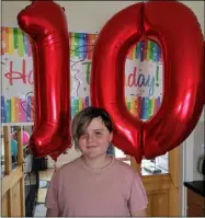  ??  ?? Leon Carthy turned 10 on May 13.