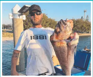  ??  ?? Luke Williams scored this 89cm snapper while fishing the 36 fathom grounds with Fish The Deep charters this week.