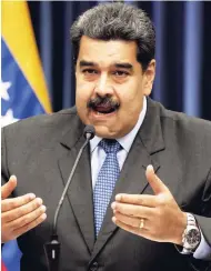  ??  ?? President of Venezuela, Nicolás Maduro.