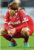  ?? Foto: dpa ?? Yuya Osako ist fassungslo­s. Der 1. FC Köln verliert erneut.