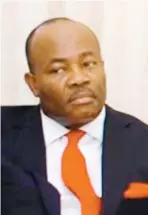  ??  ?? Godswill Akpabio Continued from page 49