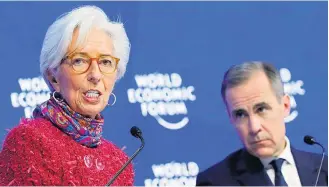  ??  ?? Mercado. Advertênci­a de Carey (D) tem sido feita por Lagarde, diretora-gerente do FMI