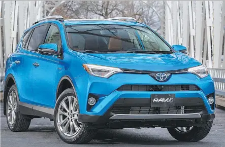  ??  ?? The 2017 Toyota RAV4 Hybrid was one of two all-wheel drive models to make the list with an owner spending less than $1,400 annually on fuel.