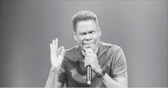  ?? NETFLIX ?? Chris Rock in a shot from his Netflix special Tambourine. He talks openly about his 2014 divorce.