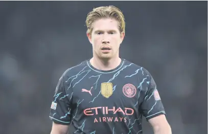  ?? Picture: Getty Images ?? BIG INFLUENCE. Kevin De Bruyne of Manchester City during the Uefa Champions League last-16 first leg match against F.C. Copenhagen in the Danish capital.