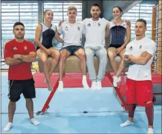  ??  ?? SELECCIÓN. Tallón, Fernández, Plata, López, Pérez y Abad.