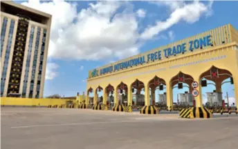  ??  ?? The China-built Djibouti Internatio­nal Free Trade Zone in Djibouti on December 9, 2018. It opened in July of the year