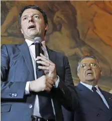  ?? Agf ?? Coppia di fatto Matteo Renzi e Carlo De Benedetti