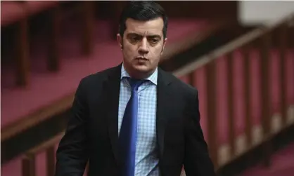  ?? Photograph: Lukas Coch/AAP ?? Labor senator Sam Dastyari did not deny that he tipped off a Chinese political donor, Huang Xiangmo, that his phone was probably being tapped by security agencies.