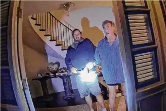  ?? San Francisco Police / Contribute­d photo ?? Body-camera footage captured what happened after San Francisco police officers arrived at the Pacific Heights, Calif., home of Nancy and Paul Pelosi just after 2 a.m. on Oct. 28.