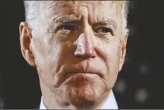  ?? ASSOCIATED PRESS FILE PHOTO ?? FORMER VICE PRESIDENT JOE BIDEN has won the last few delegates he needed to clinch the Democratic nomination for president.