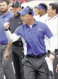  ?? ASSOCIATED PRESS FILES ?? In his first year as Tulsa head coach, Philip Montgomery is no stranger to the new millennium’s brand of high-scoring football, having previously served as the offensive coordinato­r at Baylor.
