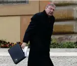  ??  ?? Australian priest George Pell arrives for a meeting in the Vatican in this file photo. (Reuters)