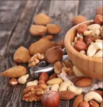  ?? GETTY ?? Mixed nuts are a good source of protein