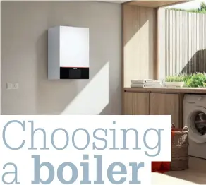  ??  ?? Left: Viessmann’s Vitodens 200-W system boiler is now available in a low-output 11kw version – perfect for modestly-sized and highly-insulated new homes. Below: Worcester has been testing a prototype Hydrogen-ready boiler, which also runs effectivel­y on natural gas and fits into the same footprint as a standard appliance