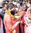  ??  ?? Priyanka Gandhi Vadra during her visit to Raebareli