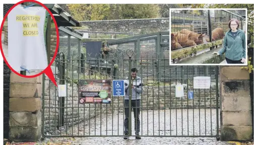  ?? PICTURE: IAN GEORGESON ?? 0 Two members of staff at Gorgie City Farm will stay on to look after the animals until they can be rehomed