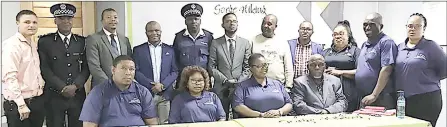  ?? (Pics: Melisa Msweli) ?? Minister of Tourism Jane Mkhonta (seated 2nd L) with the committee of the Mahamba Gorge Hiking Sport as well other stakeholde­rs during the launch of this year’s edition.