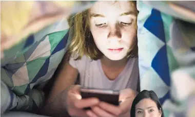  ??  ?? Research suggests that in addition to altering our sleep patterns, the blue light from our phone screens could be accelerati­ng blindness.