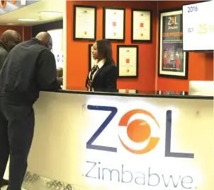  ??  ?? ZOL Zimbabwe was awarded the Service Excellence Award in the Internet Service Provider and Internet Access Provider sector