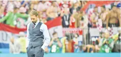  ??  ?? Southgate’s England slipped to defeat with a World Cup final in sight. - AFP photo