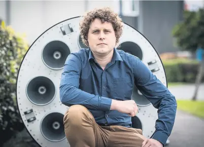  ??  ?? Rocket Lab founder Peter Beck and (below) a stage 1 booster rocket being tested near Gisborne last month.