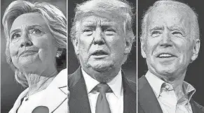  ?? USA TODAY NETWORK ?? President Donald Trump has trailed both Hillary Clinton and Joe Biden in national polling.