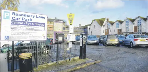  ??  ?? The sale of the Rosemary Lane car park will result in the loss of 96 spaces for the city