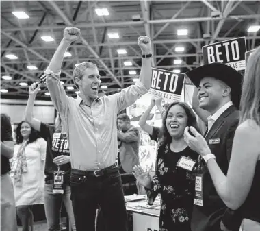  ?? Marie D. De Jesús/Staff photograph­er ?? Gubernator­ial candidate Beto O’Rourke, shown at the 2022 Texas Democratic Convention in Dallas in July, blames rising property taxes on Texas Republican­s who have shortchang­ed schools.