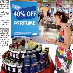  ??  ?? SMELL A BARGAIN: But some perfume works out to be better value in stores like Boots