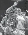  ?? GETTY IMAGES ?? Brittney Griner, front, and Liz Cambage will battle in the Mercury’s home opener.