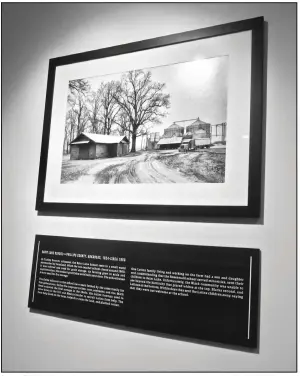  ?? (Special to the Democrat-Gazette/Marcia Schnedler) ?? Andrew Feiler’s photograph depicts the former St. Luke School, a Rosenwald property in the Arkansas Delta, in “A Better Life for Their Children: Julius Rosenwald, Booker T. Washington and the 4,978 Schools That Changed America,” the Rosenwald Schools exhibit currently at the National Civil Rights Museum, Memphis. The exhibit runs through Jan. 2.