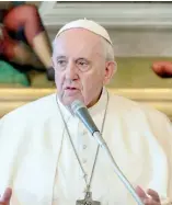  ?? F.E. ?? Papa Francisco llamó a ayudar a los migrantes.