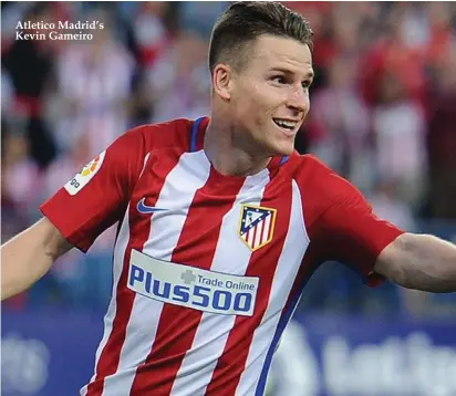  ??  ?? Atletico Madrid’s Kevin Gameiro