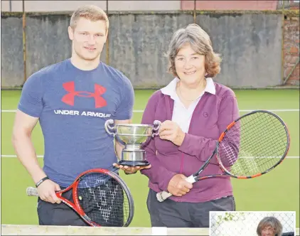  ?? 25_c36HMSPlat­ypus09 ?? The winning 2018 HMS Platypus Cup mixed doubles pair Martin McCallum and Jane Gallagher.