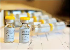  ?? (AP) ?? This September 2020 photo provided by Johnson & Johnson shows a single-dose COVID-19 vaccine being developed by the company. Johnson & Johnson is beginning a huge final study to try to
prove if the single-dose vaccine can protect against the coronaviru­s.