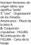  ??  ?? femenino de origen latino que significa “perla”7. “Ues” - Organizaci­ón de los Estados Americanos - Plural de la letra A8. Conjunción copulativa - FIGURA9.Continuaci­ón de FIGURA - Carta de la baraja