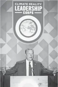  ?? Steve Gonzales / Houston Chronicle ?? Al Gore on the oil and gas sector: “I believe that this transition is one of the biggest in the history of the world.”