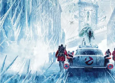  ?? Sony Pictures ?? In the latest installmen­t of the “Ghostbuste­rs” franchise, an orb releases an ice lord demon who puts the chill on Manhattan.