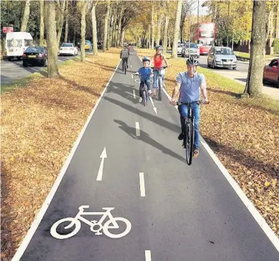  ??  ?? > The council is planning a 2.5-mile cycleway stretching from the University of Birmingham to the city
