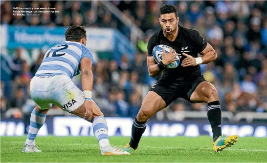  ??  ?? Half the country now wants to see Richie Mo’unga run the cutter for the All Blacks.
