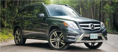  ?? NICK TRAGIANIS/Postmedia News ?? The 2013 Mercedes-Benz GLK stands apart from its mid-size SUV class with its utilitaria­n, rugged exterior appearance.