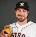  ?? Photos by Karen Warren / Staff photograph­er ?? Astros pitching prospects Cristian Javier, from left, Brandon Bielak and Blake Taylor look like good bets to be called up if a truncated 2020 season is played with expanded rosters.